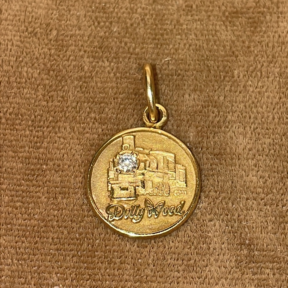 Solid 10K Yellow Gold Diamond Dollywood Dolly Parton XS Pendant Charm (not 14K)